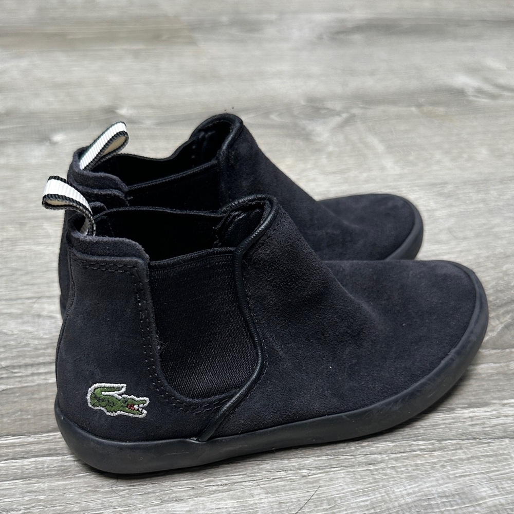 Lacoste Kids Black Suede Boots Size 10